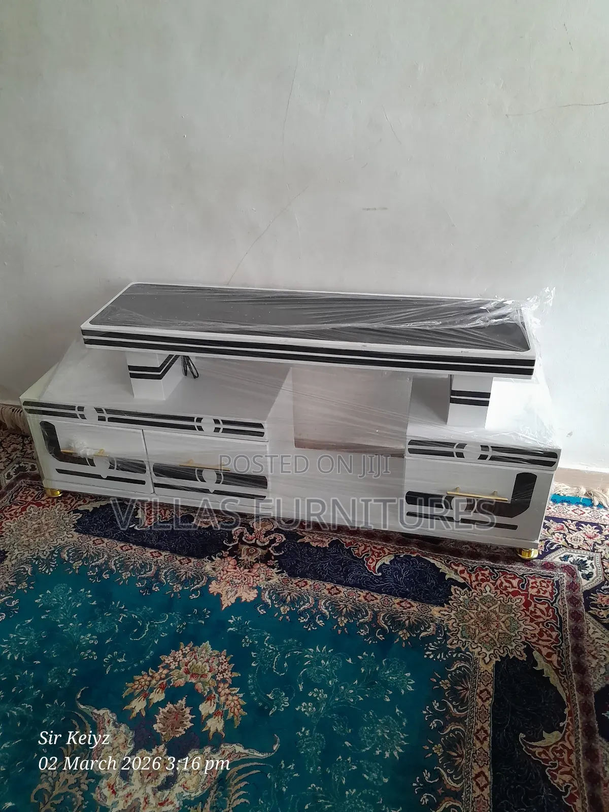 Portable Tv Stand With Light and Drawers