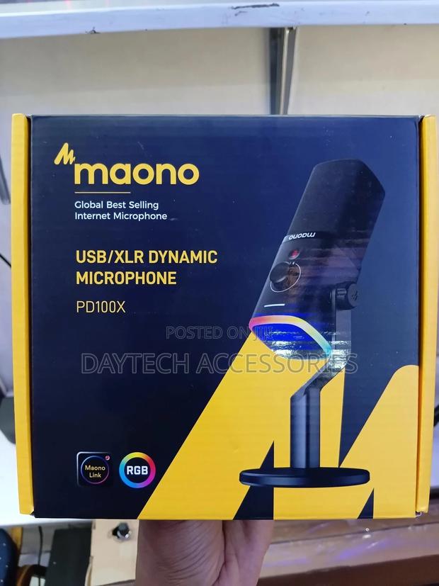 Maono Pd100x XLR/Usb Podcast Dynamic RGB Microphone - thumbnail 2