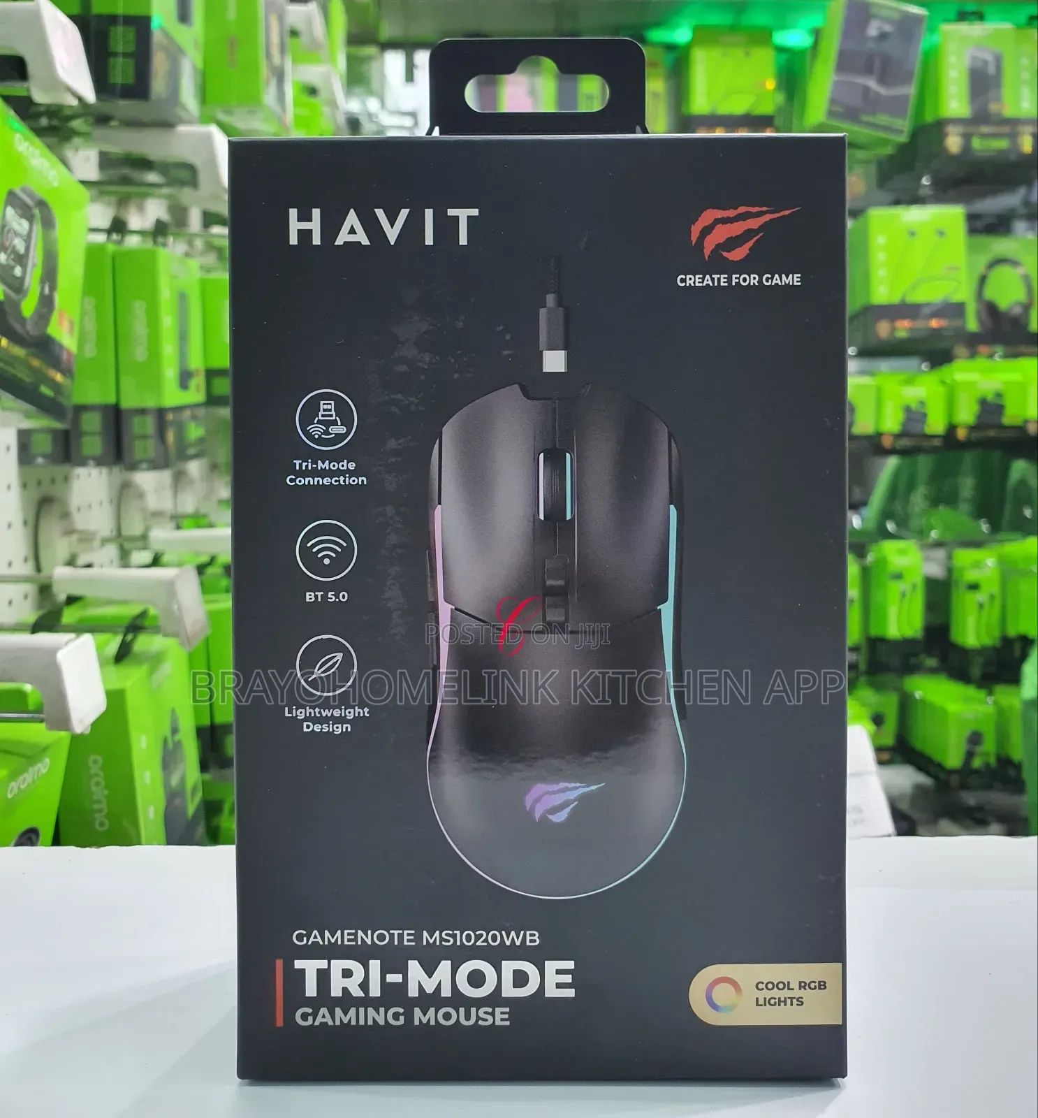 Havit Gamenote Ms1020wb *Rechargable Tri-Mode Gaming Mousse