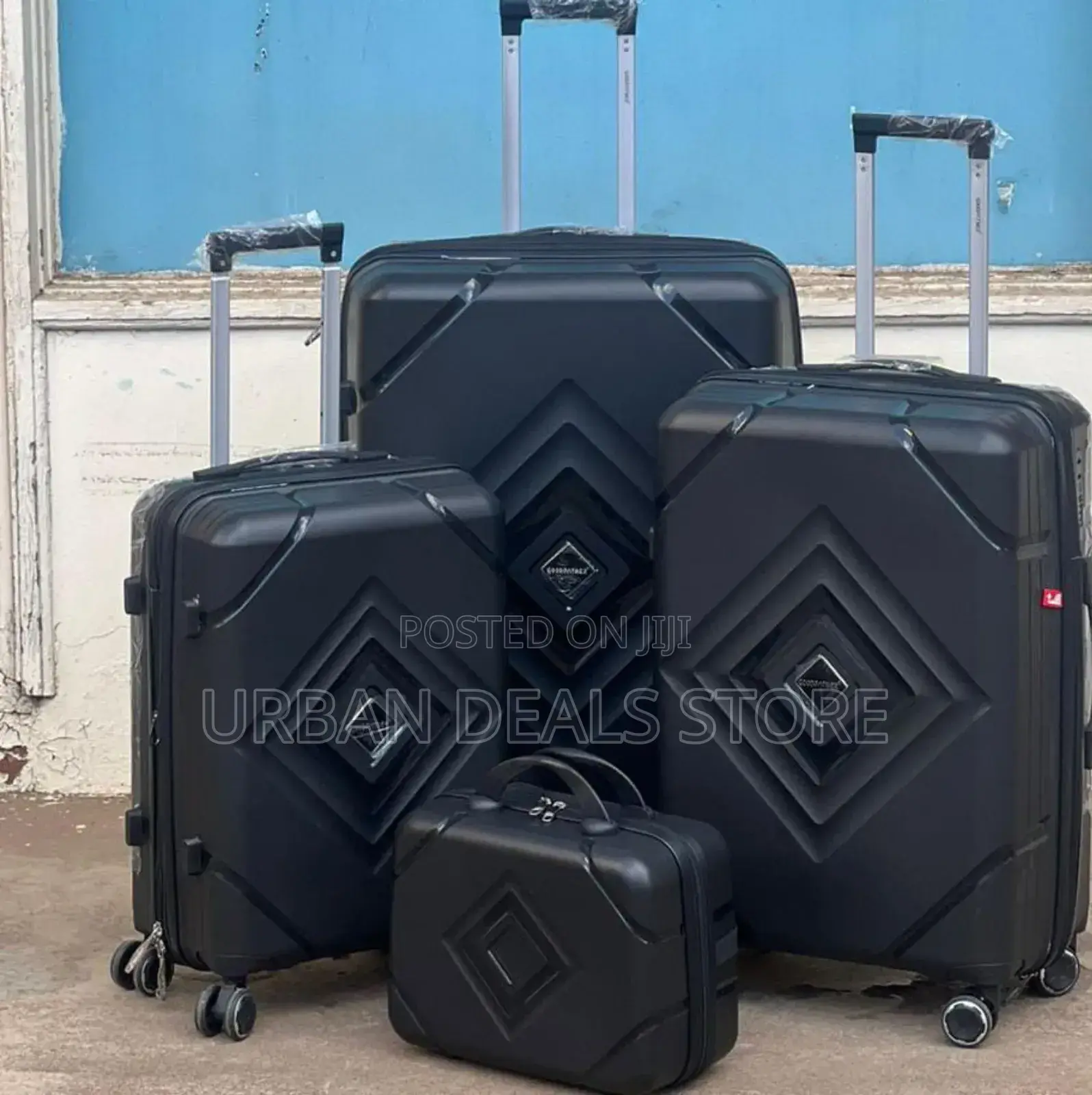 4 in 1 Unbreakable Suite Case With Zipper Closure Flame