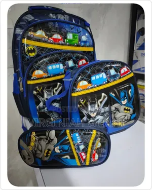 Blue Pink Purple *3in1 Cartoon Theme School Backpack*