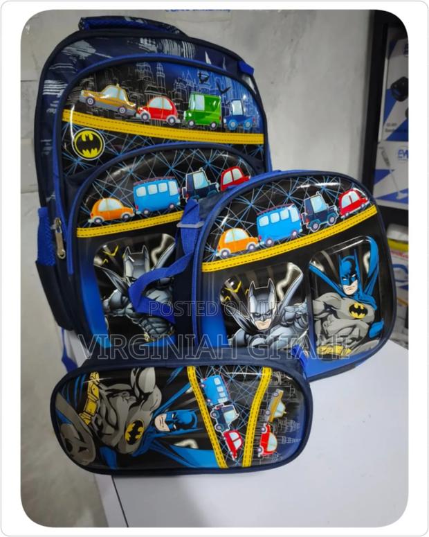 Blue Pink Purple *3in1 Cartoon Theme School Backpack*