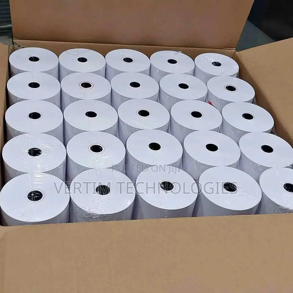 80mm by 80mm by 13mm Thermal Roll Papers- Box of 50 Rolls