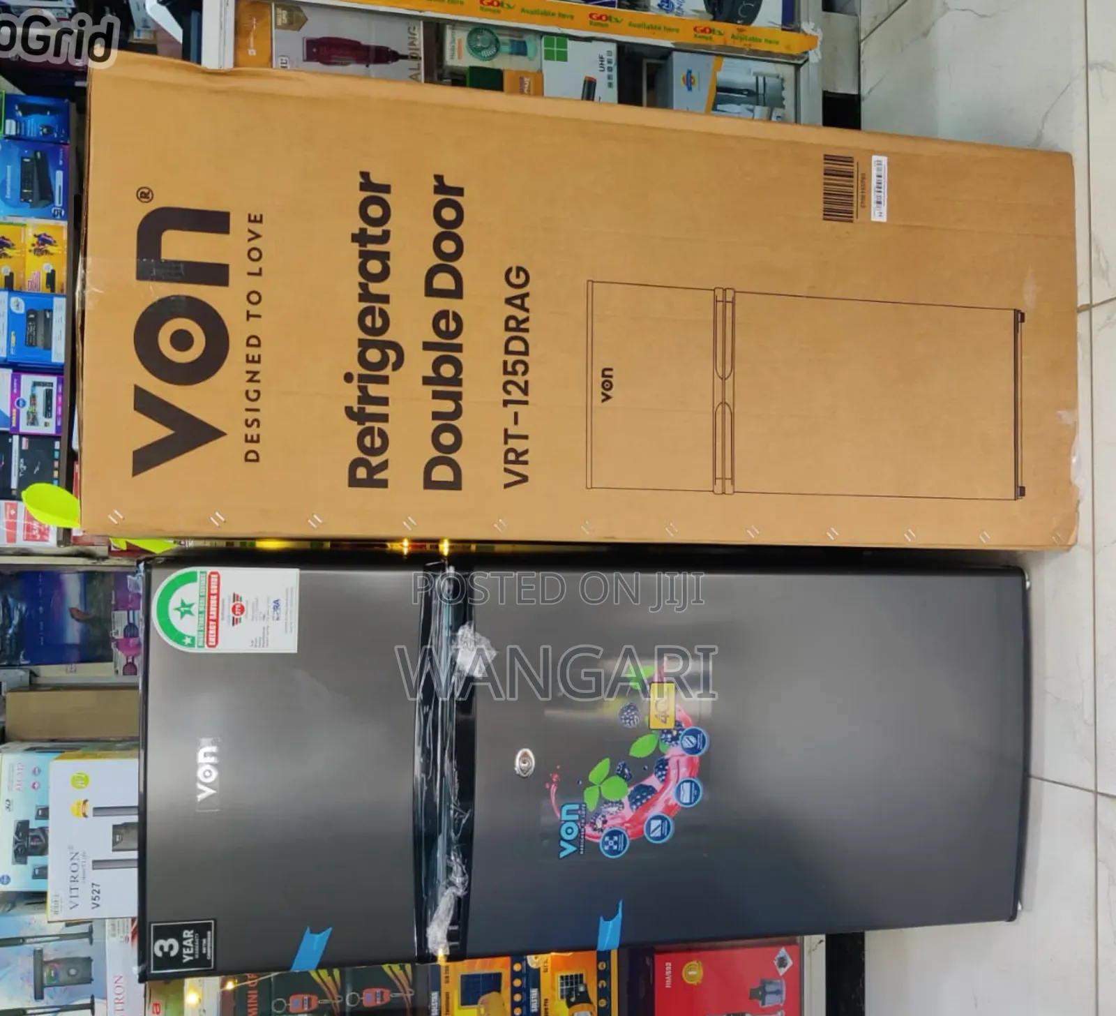 Double Door 125 Litres Fridge Von Available