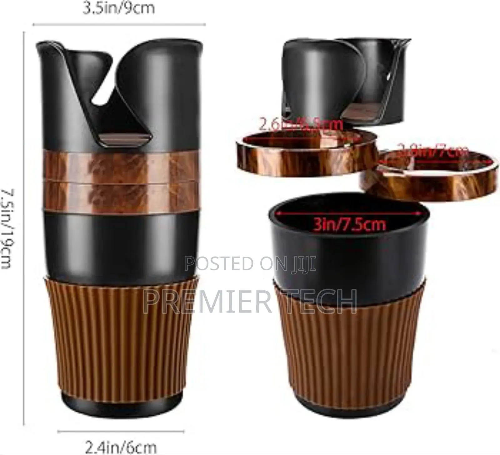 Adjustable 5-1 Multifunction Rotating Car Cup Holder
