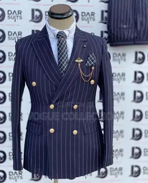 Double Breasted Striped Official Suits