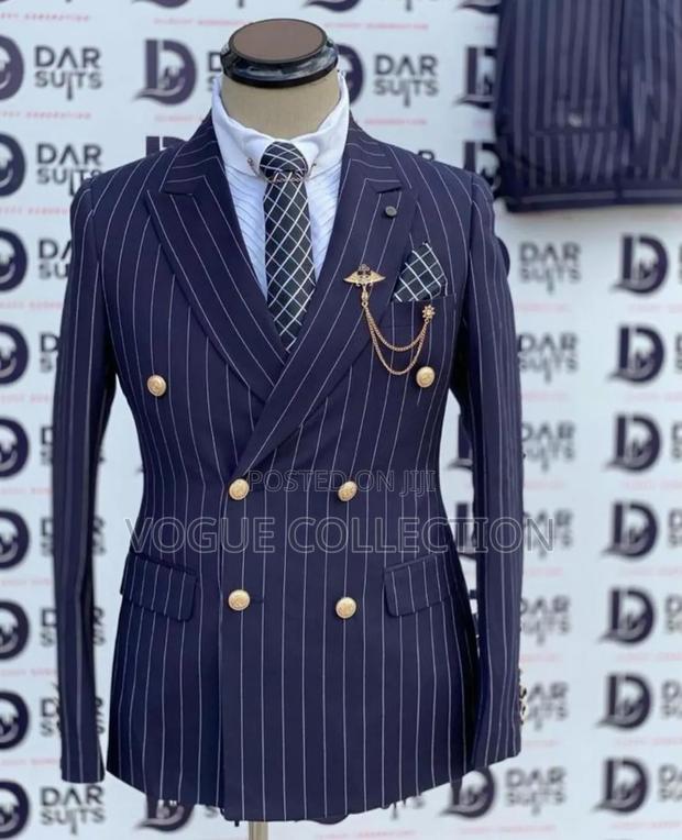Double Breasted Striped Official Suits