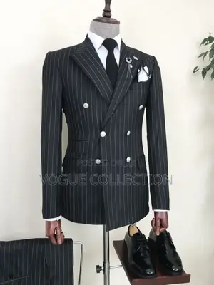 Double Breasted Striped Official Suits