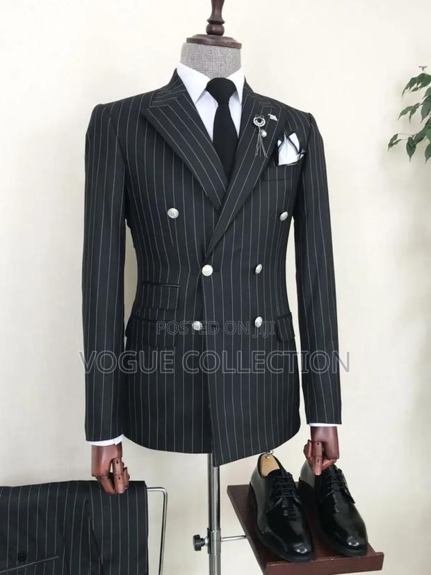 Double Breasted Striped Official Suits - main view