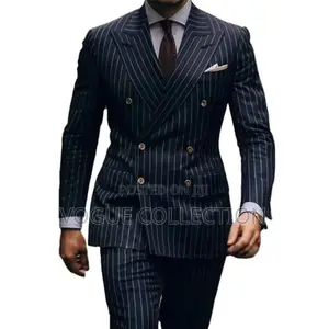Double Breasted Striped Official Suits