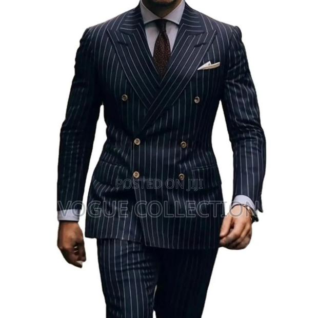Double Breasted Striped Official Suits - thumbnail 2