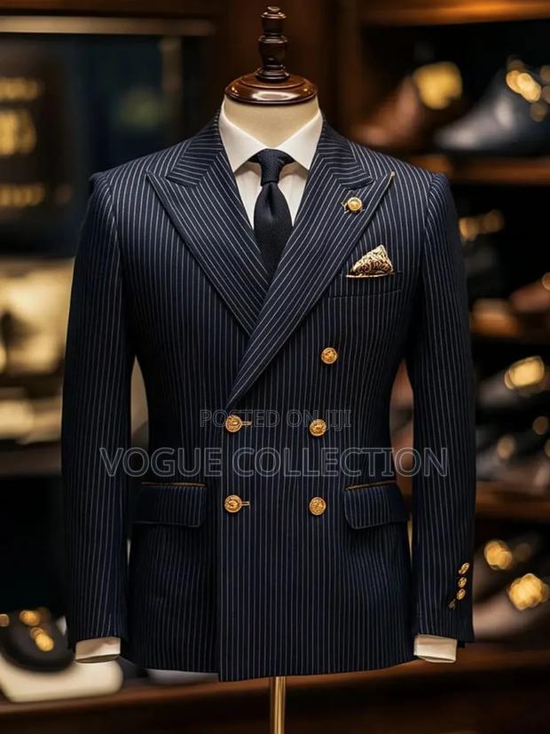 Striped Double Brested Suit - thumbnail 2