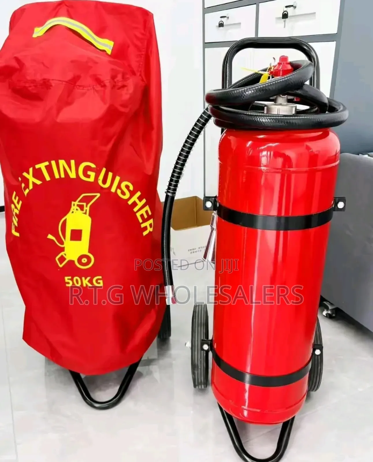 Heavy Duty 50kg Dry Powder Trolley Fire Extinguisher