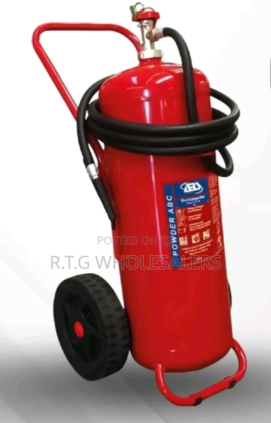 25kg Dry Powder Fire Extinguisher With Trolley Wheels
