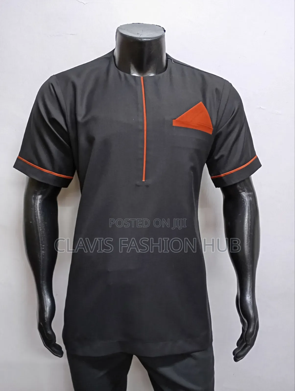 Black With Burnt Orange Shirt