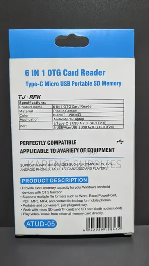 6 in 1 Otg Card Reader