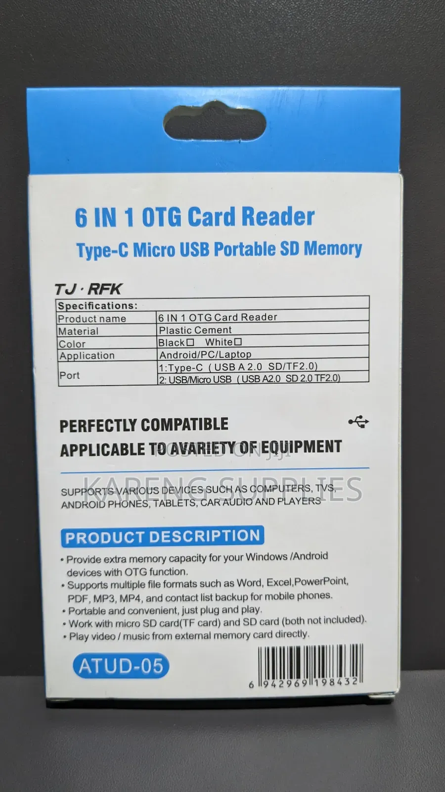 6 in 1 Otg Card Reader