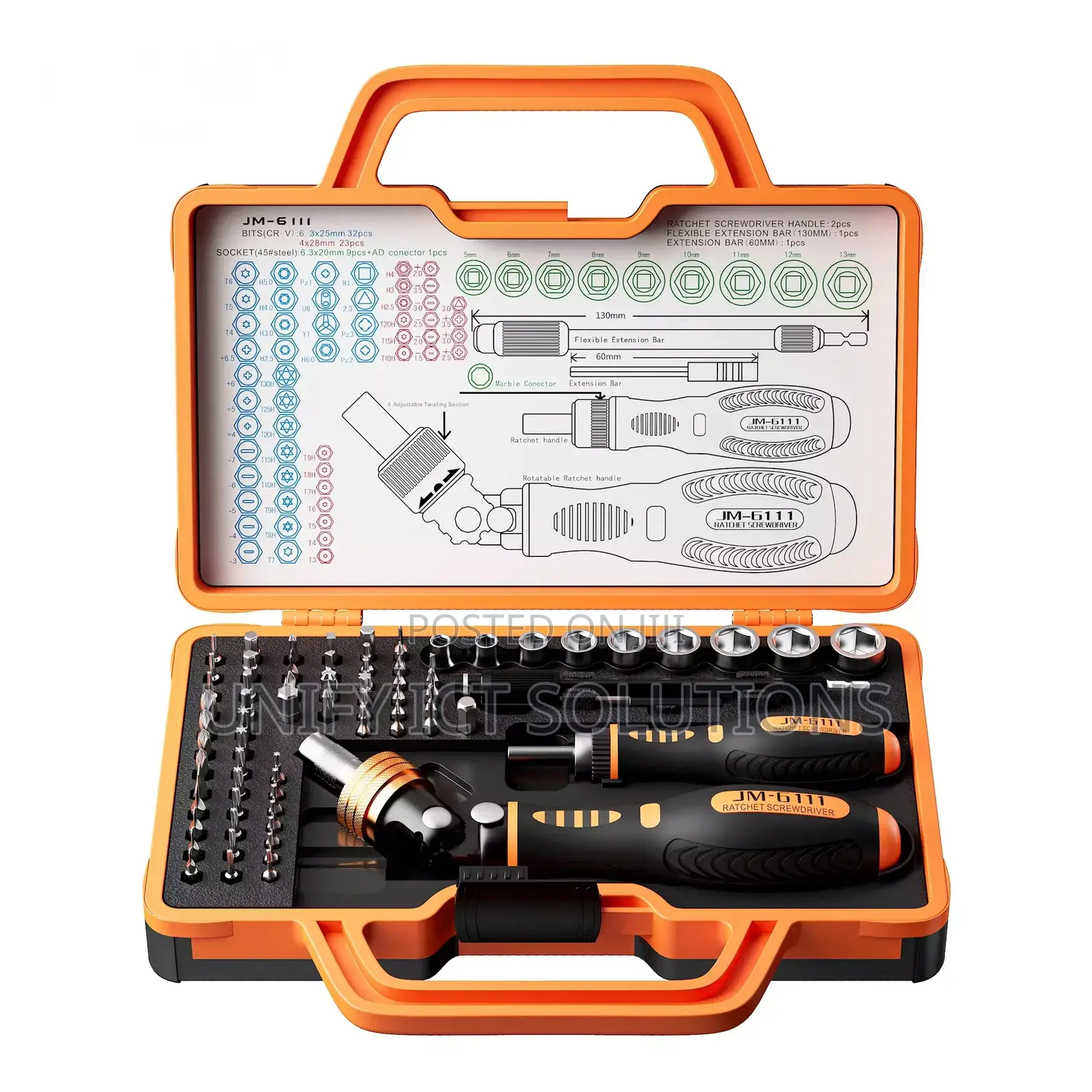 Jakemy Jm-6111 69 in 1 Screwdriver Repair Tool
