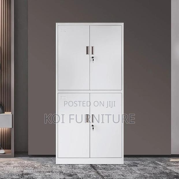 Office Cabinet; Four Doors Steel Executive Gray Cabinet - thumbnail 5