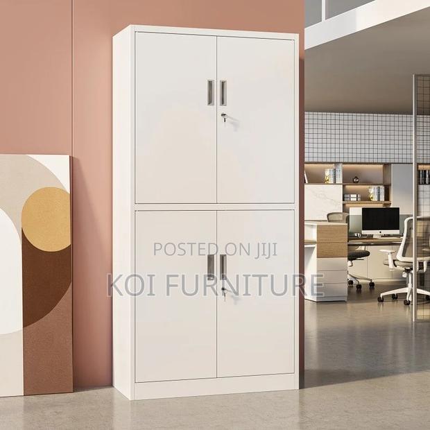 Office Cabinet; Four Doors Steel Executive Gray Cabinet - thumbnail 6