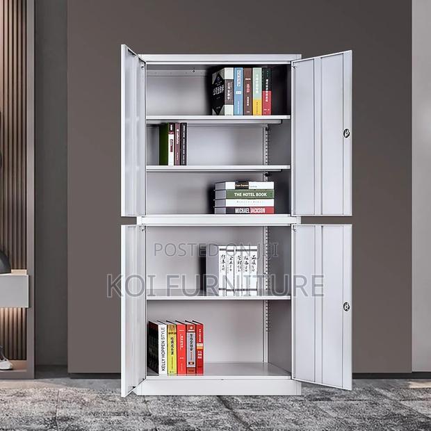 Office Cabinet; Four Doors Steel Executive Gray Cabinet - thumbnail 7