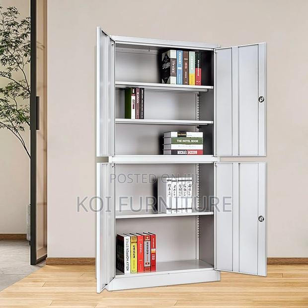 Office Cabinet; Four Doors Steel Executive Gray Cabinet - thumbnail 9