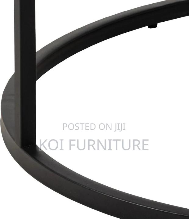 Coffee Table; Round Wide Dual Marble Coffee Table - thumbnail 4