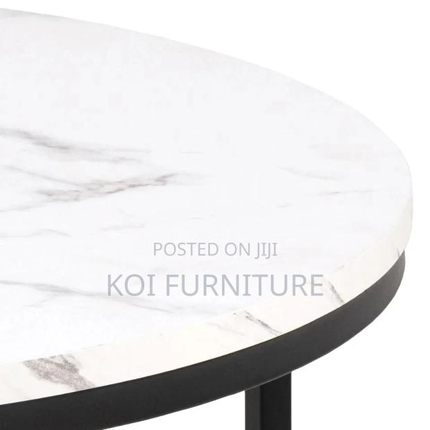 Coffee Table; Round Wide Dual Marble Coffee Table - thumbnail 5