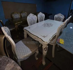 White Antique-Style Dinning Table With Four Chairs - thumbnail 2