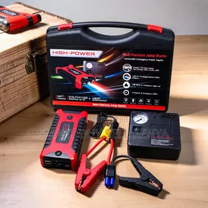 Compact Design 12v 99800mah Jump Starter With Air Compressor Pump