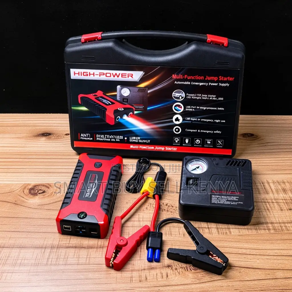 High Power 12v 99800mah Emergency Jump Starter With Tire Inflator