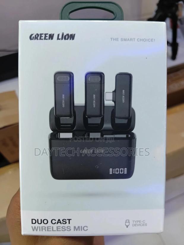Green Lion Duo Cast Wireless Type-C Microphone - Black