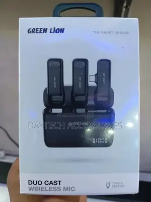 Green Lion Duo Cast Wireless Type-C Microphone - Black
