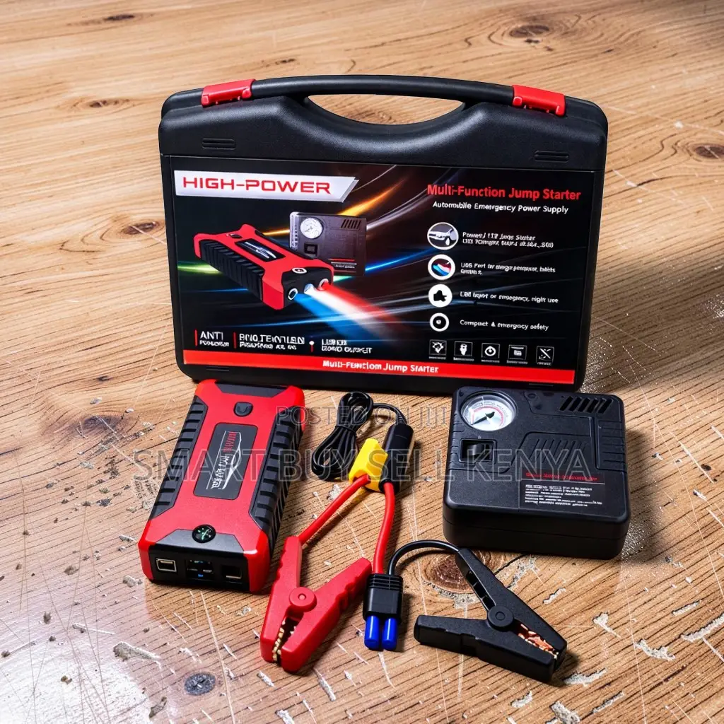 Portable 12v 99800mah Car Jump Starter With Air Compressor Pump