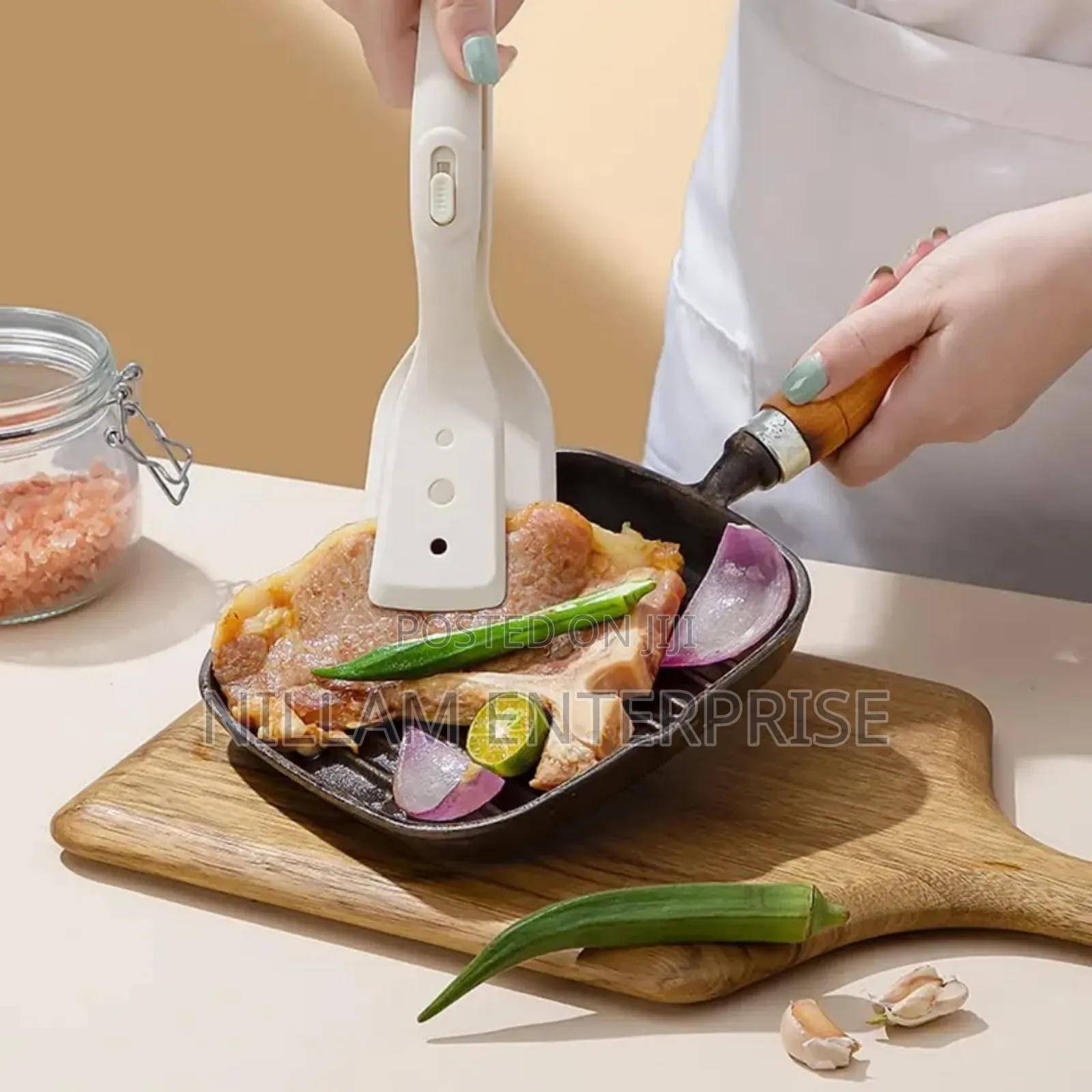 *High Quality 2in1 Silicone Spatula/Tongs*