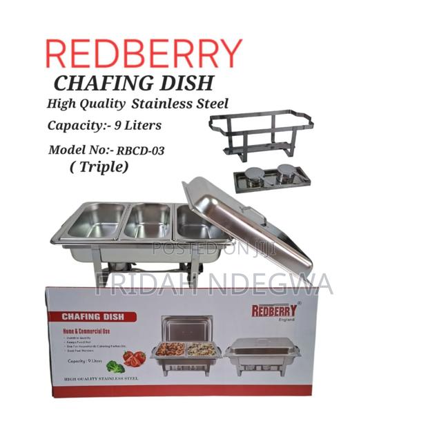 Redberry Chaffing Dish With Triple Partition