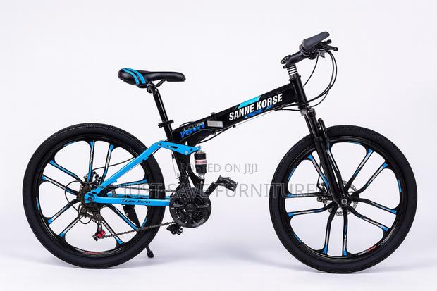 Foldable Mountain Bike Size 26 With Chrome Wheels Dual Suspension - main view