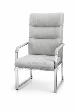 Modern Fabric Office / Visitor Chair With Chrome Frame and Armrests