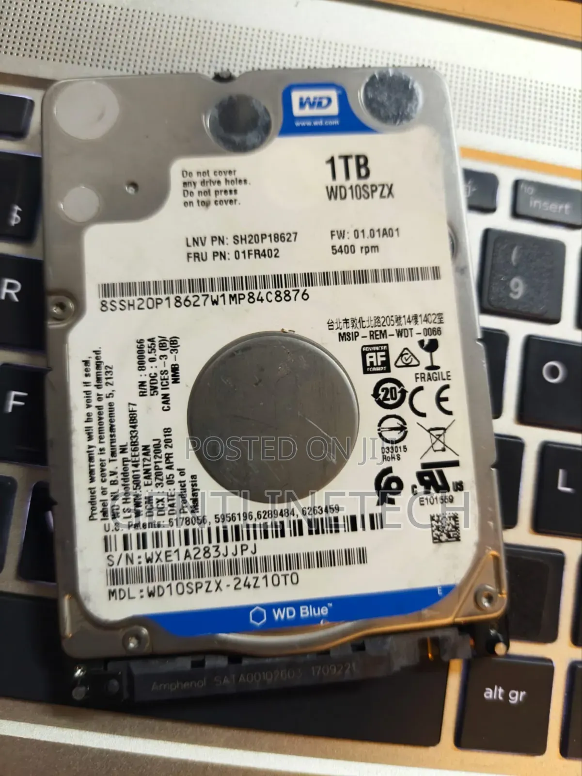 1tb Wd Internal Laptop Harddisk Drive