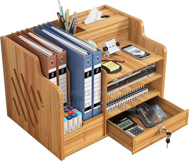 Bamboo Desk Organizer - main view