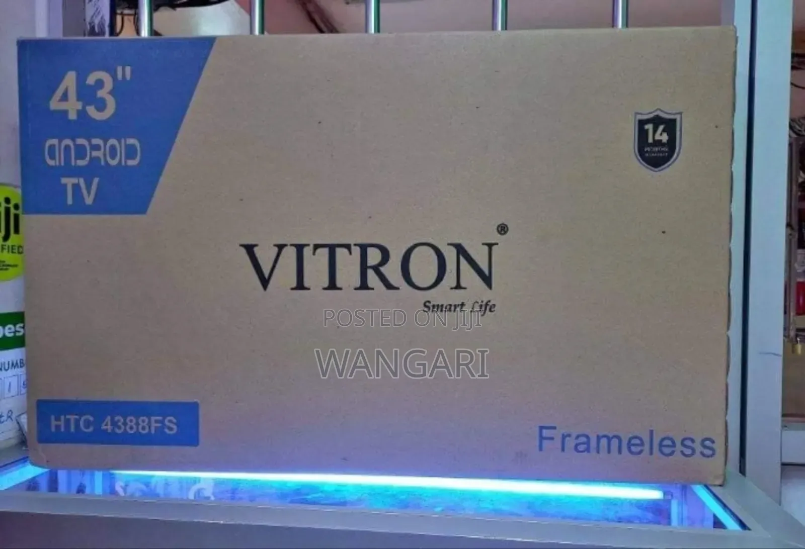 43 Inch Vitron Frameless Smart Android Tv With Bluetooth Mode/Youtube*