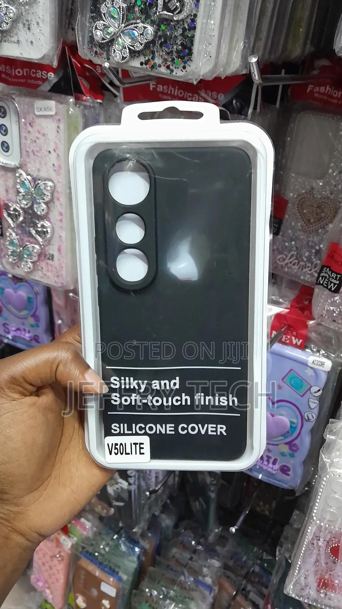 Honlen Case for Vivo V50 Lite 5g Liquid Tpu Silicone Case -Black