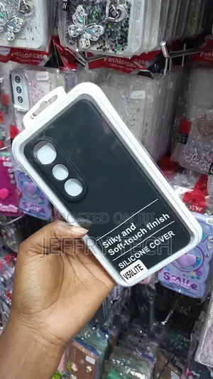 Honlen Case for Vivo V50 Lite 5g Liquid Tpu Silicone Case -Black
