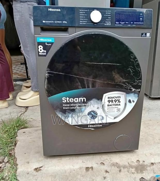 Hisense 8kgs Front Loading Washing Machine (Dark Grey) - main view