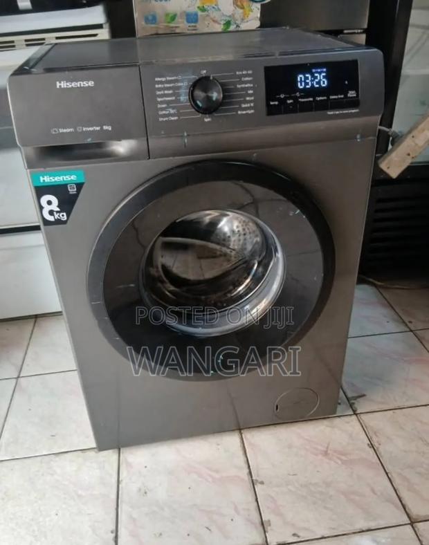 Hisense 8kgs Front Loading Washing Machine (Dark Grey Color)