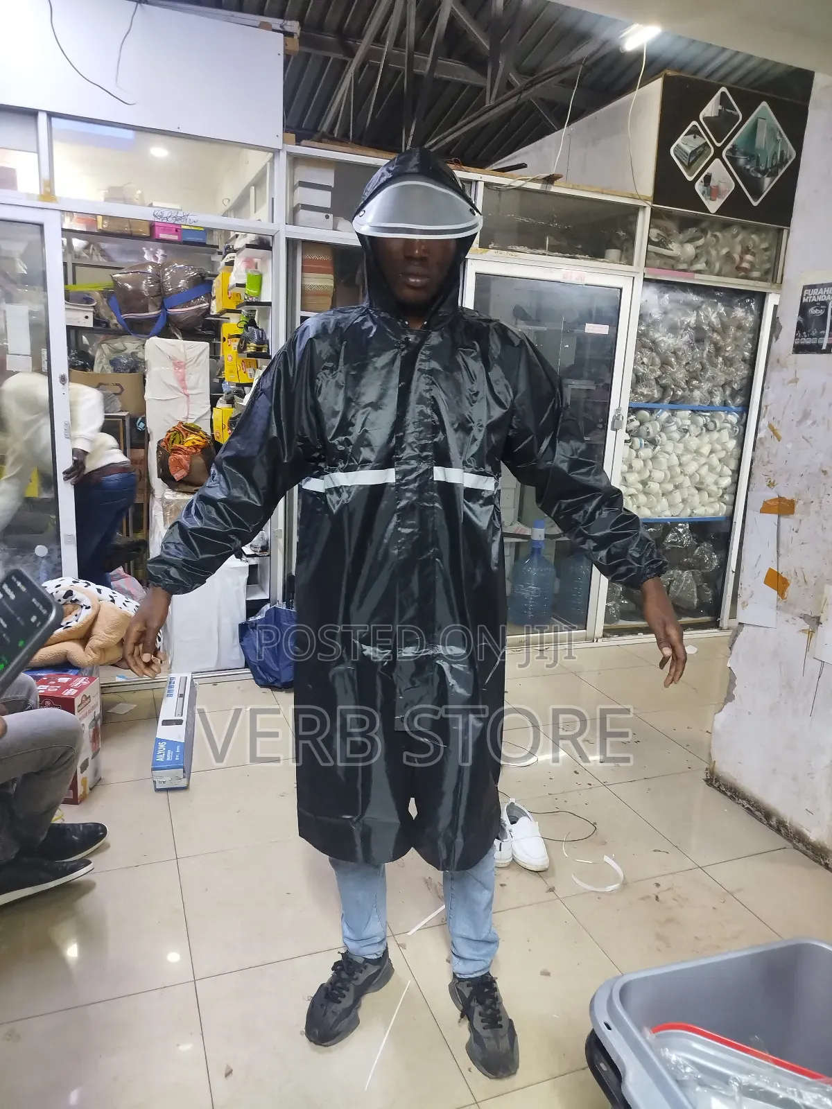 Heavy Duty Raincoat Available With a Face Cap