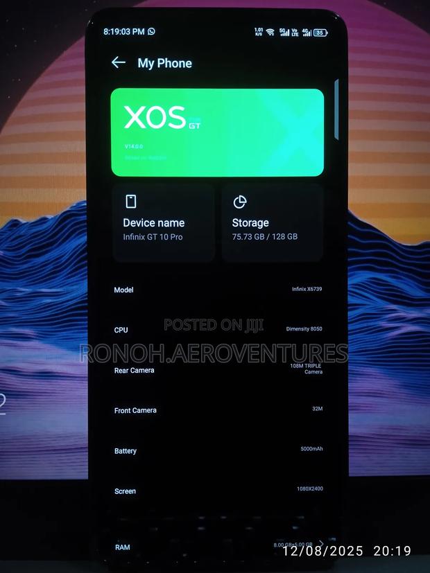 Infinix GT 10 Pro 128 GB Blue - thumbnail 4