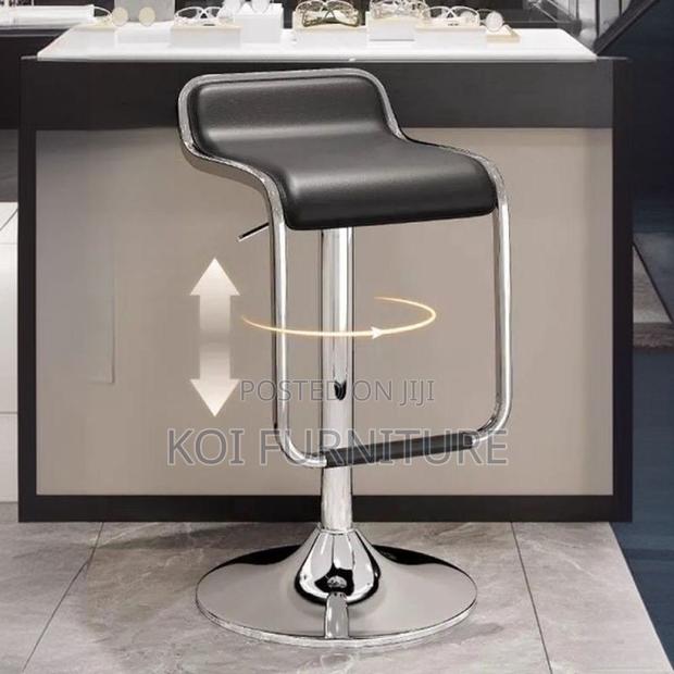 Barstools; Swivel Advanced Leather Counter Barstools - thumbnail 4