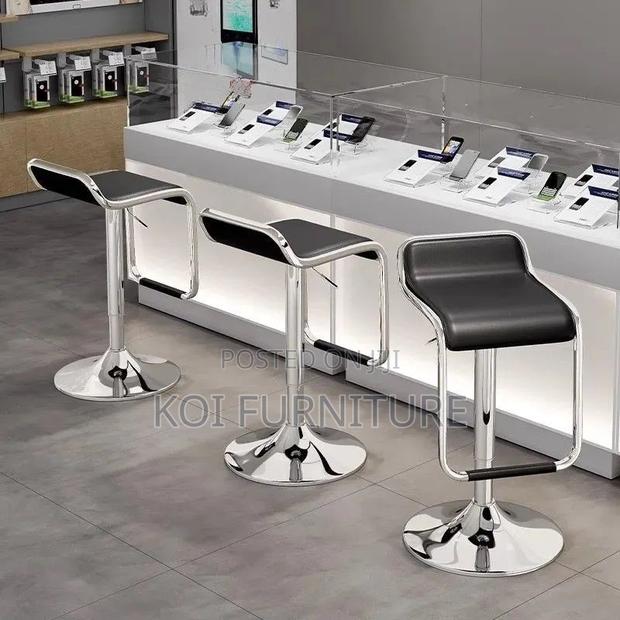 Barstools; Swivel Advanced Leather Counter Barstools - thumbnail 7