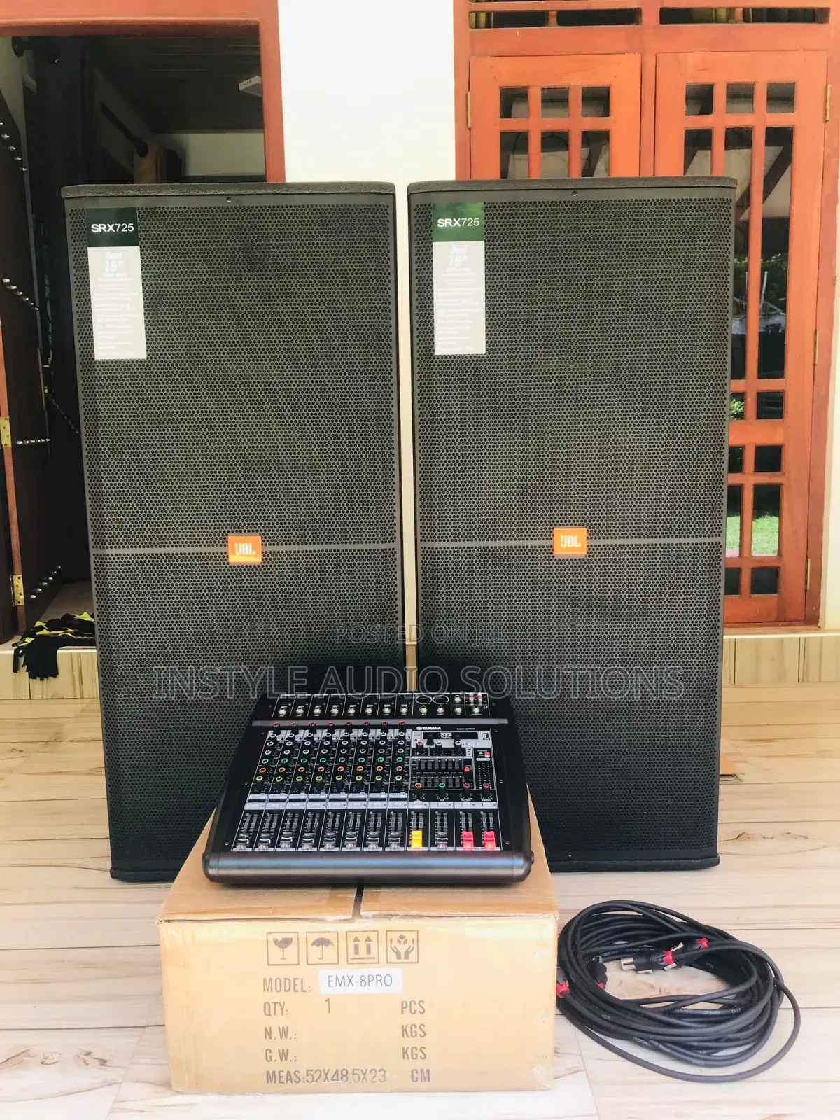 Full Set 12 Channels Powered Mixer - (2) 15" Full Range Sound System